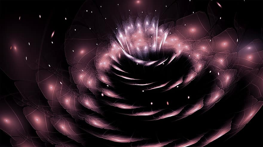 fractal, άνθινος, λάμψη, λουλούδι, φαντασία, fractal art, σχέδιο, μαύρη μαγεία, Μαύρη φαντασία