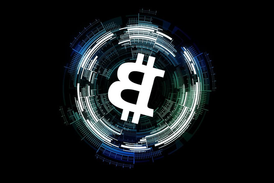 blockchain, Bitcoin, litt mynt, kryptovaluta, fokus, finansiere, penger, virtuell, valuta, finansiell, bank
