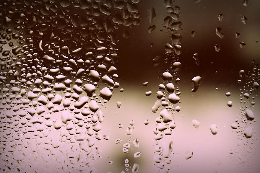 Water Drops, Glass, Window, Dewdrops, Wet, Raindrops, Water Droplets, Water, Rain, Texture, drop