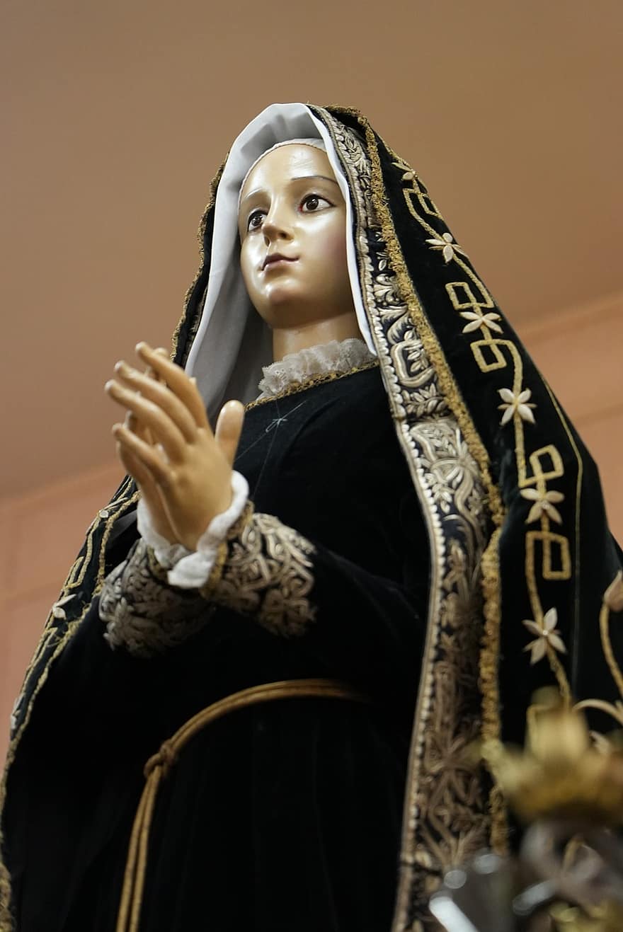 Jungfru Maria, religiös staty, katolicism, religion, Religiös idol, kristendom, andlighet, kvinnor, en person, kulturer, män