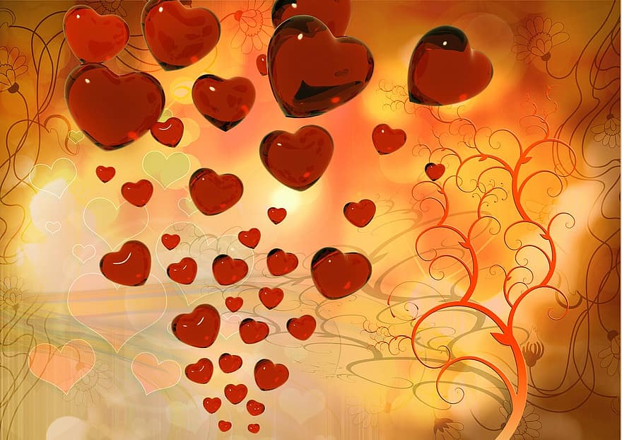 cœur, amour, la chance, abstrait, relation, Je vous remercie, décor, décoration, Festival, salutation, carte de voeux