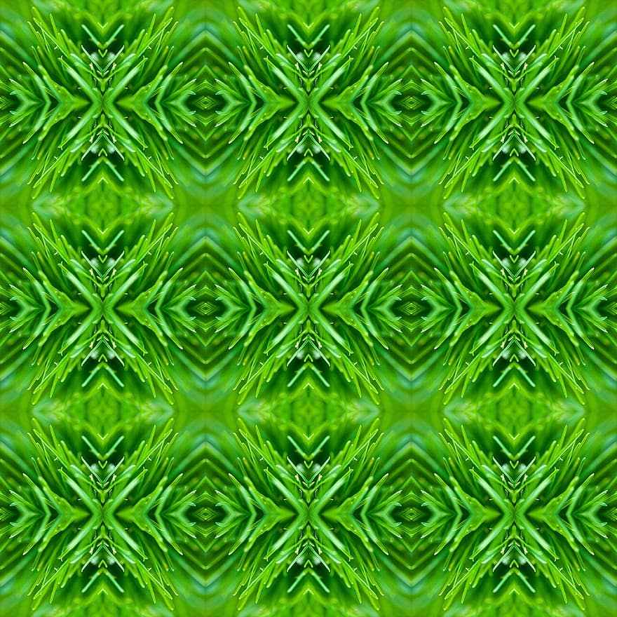 mönster, design, symmetri, grönt