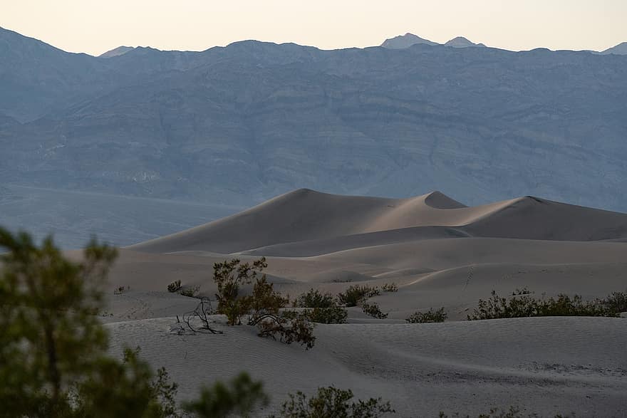 дюни, Мескити, долината на смъртта, Калифорния, природа, пейзаж, пустинен, на открито, панорамен, САЩ, западно