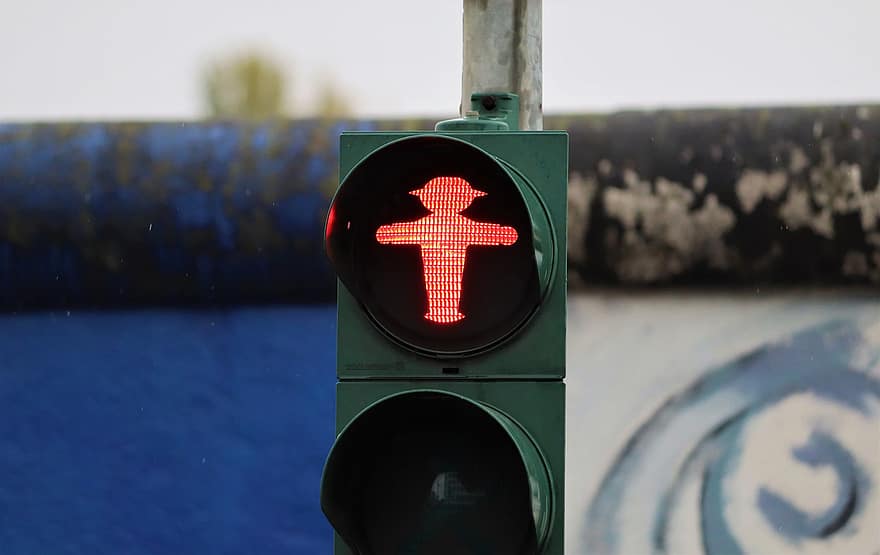 Stop, valo, liikenne, seinä, Saksa, signaali-, merkki