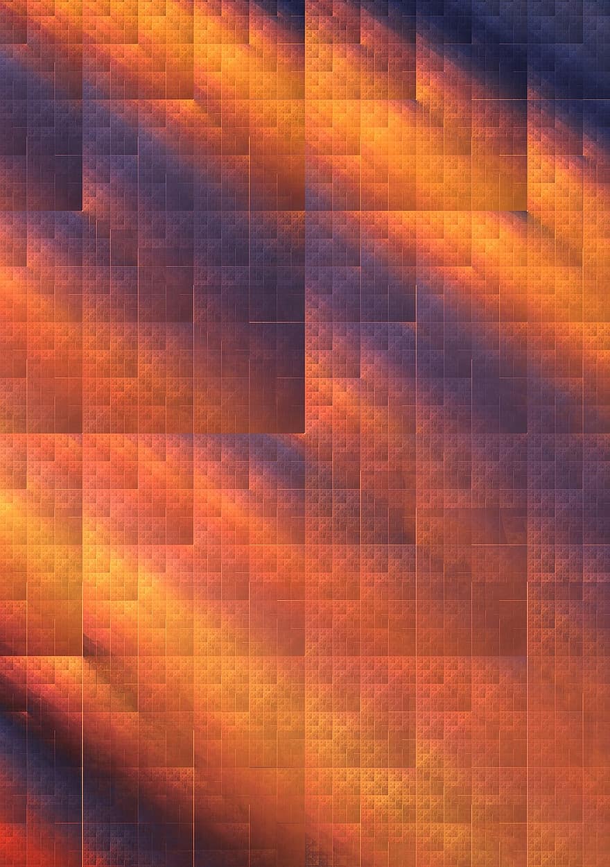 abstrait, fractale, Contexte, ordinateur, Créatif, coup de pinceau, ouvrages d'art, fond orange, Ordinateur orange, Ordinateur portable orange, Abstrait orange