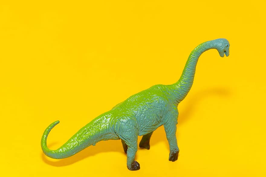 dinosaur, paleontologi, leketøy, miniatyr, reptil, utryddet, stor, drage, gul, isolert, fare