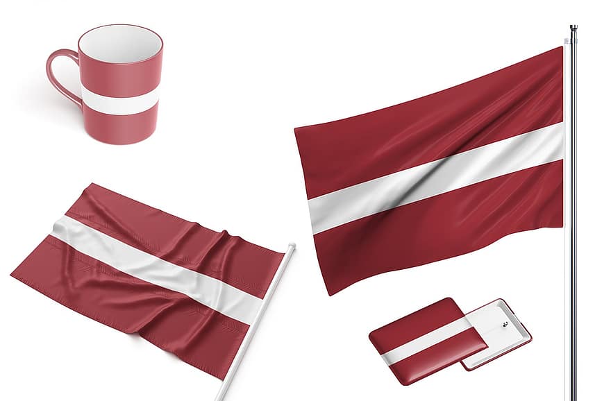 Lettország, magyar zászló, Lettország lobogója, zászló, Nemzeti zászló