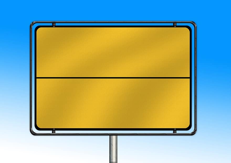 नकली, शहर का संकेत, बोर्ड, मंडल, खाली, सड़क चिह्न, ortsbeschilderung