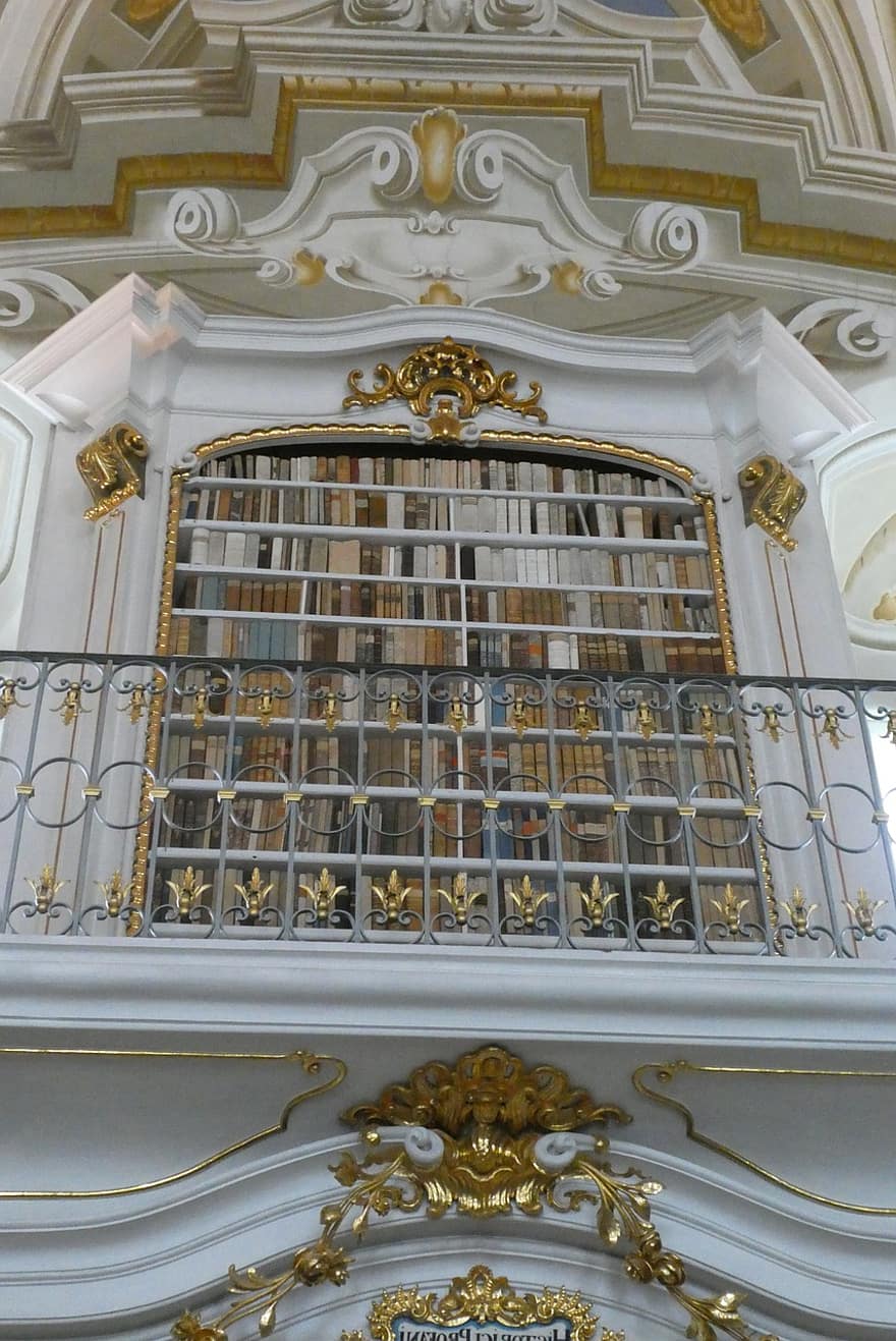 bøger, bibliotek, museum, Kloster Bibliotek, abbedi, markør, østrig, arkitektur, historisk, Kristendom, religion