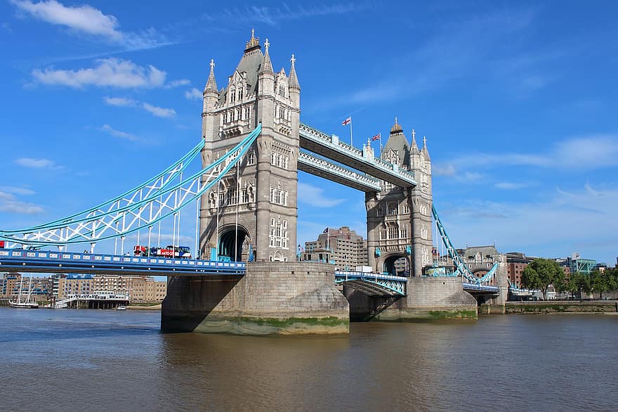 런던, 다리, 템스 강, 경계표, 강, 유명한 곳, 건축물, 도시 풍경, 역사, 관광 여행, 물