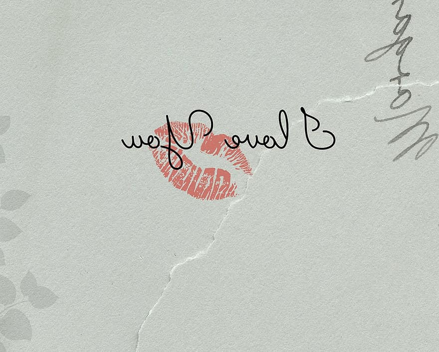 carta de amor, amor, día de San Valentín, Beso, labios, te amo, beso boca