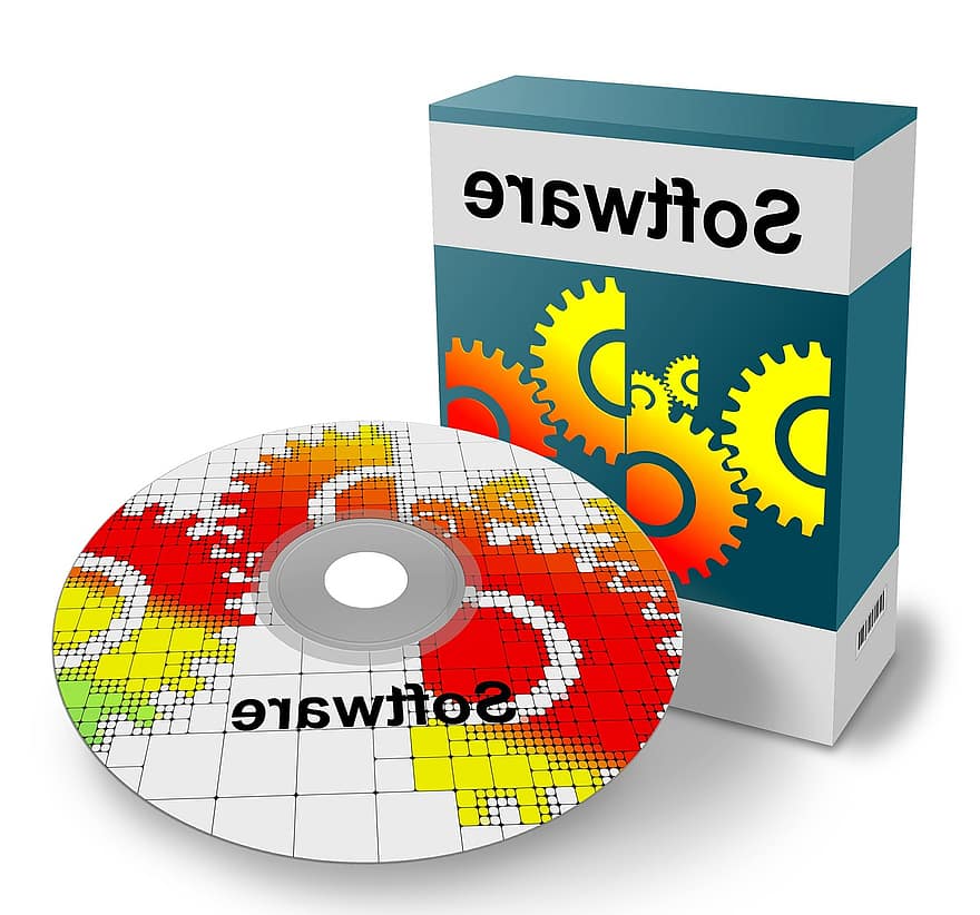 소프트웨어, CD, DVD, 디지털, 디스크, 프로그램, 팩, 포장, 상자, 기어, 컴퓨터
