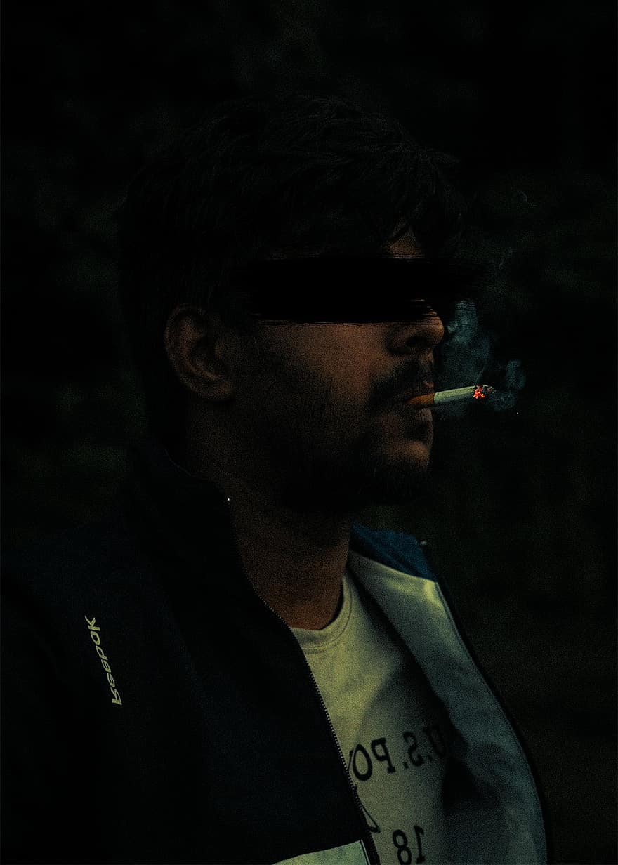 homem, fumar, cigarro