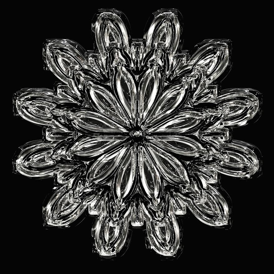 Snowflake, Ice Crystal, Ice, Form, Frost, Fabric, Grid, Glass, May Refer To, Cold, Crystal