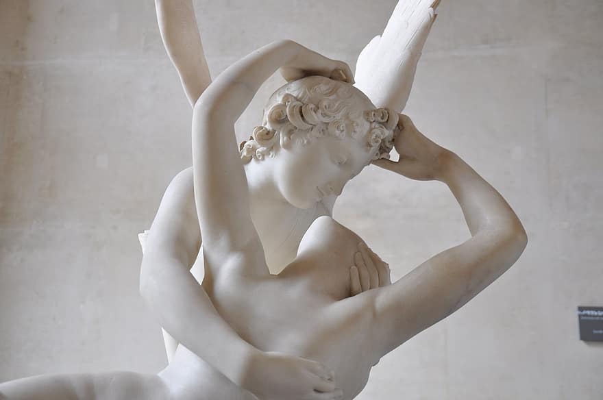Cupid And Psyche, Louvre, Paris, Marble, Taproom