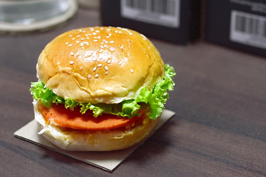 burger, gyors kaja, étkezés, hamburger, szezám, konty, élelmiszer, tál, ízletes, finom