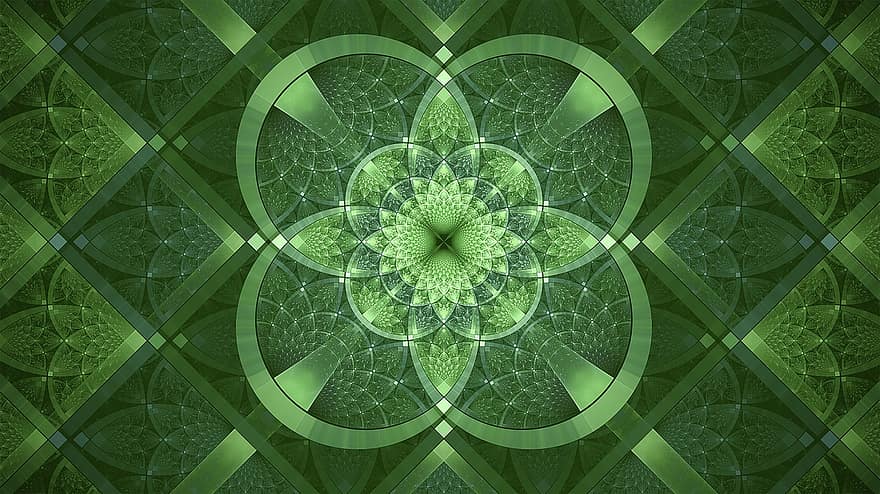 fractal, groen, St Patrick's Day, fantasie, Ierland, Sint Patrick