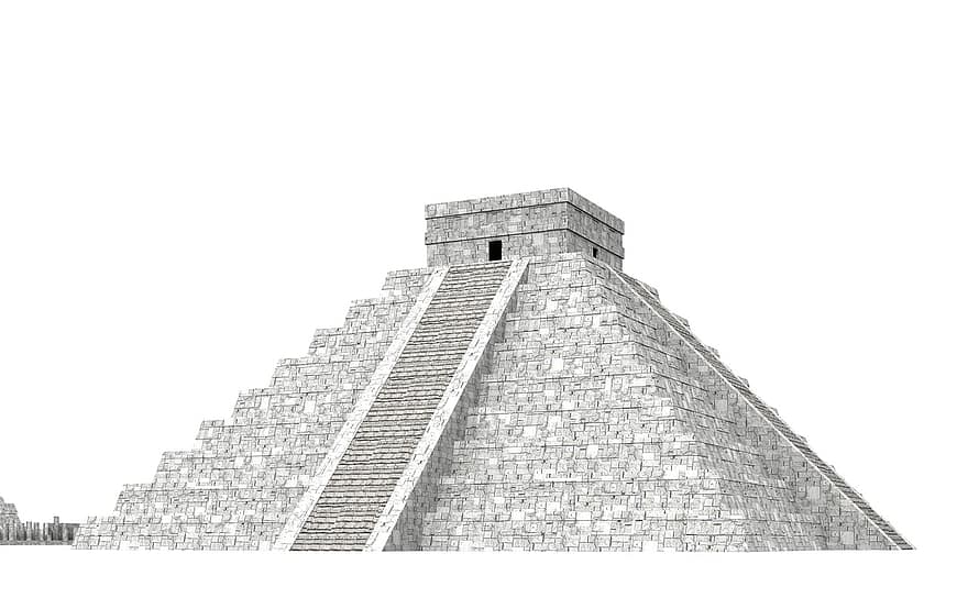 pyramide, mexico, arkitektur, bygning, kirke, steder av interesse, historisk, turister, tiltrekning, landemerke, fasade