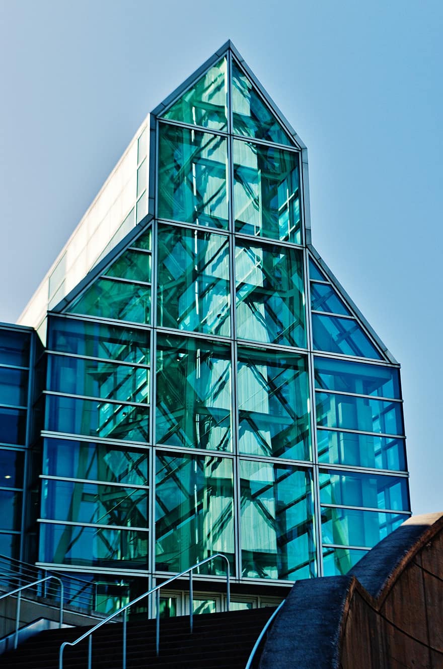 bygning, glas, struktur, moderne, arkitektur, stål, by, by-, Tennessee