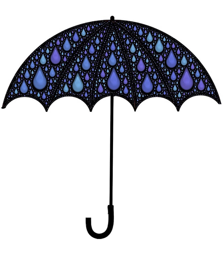 Regenschirm, Regen, Tropfen, Tröpfchen, Wetter, Wasser, nass, Regen fällt, Schutz, Sturm, Regentropfen