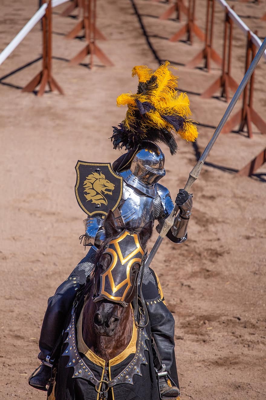 cavaler, războinic, armură, turnir, medieval, cal, bărbați, culturi, imbracaminte traditionala, sportiv, concurență