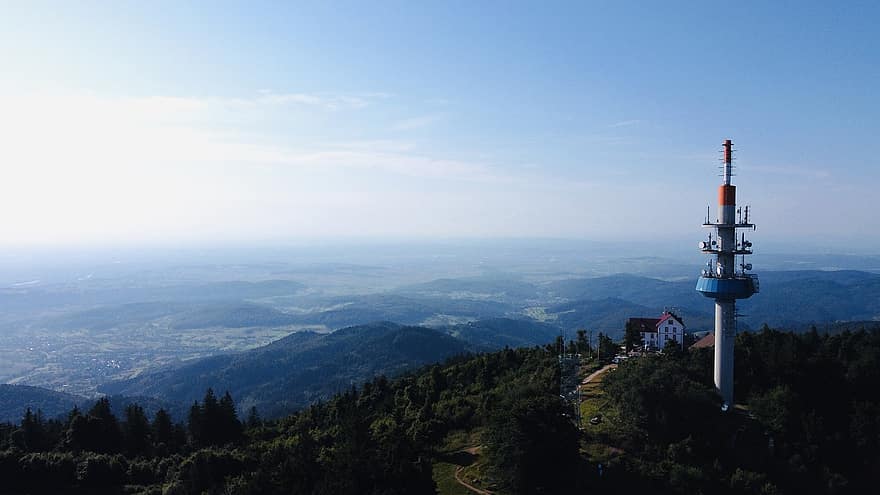 muntanya, Torre de difusió, bosc Negre, Alemanya, naturalesa, horitzó