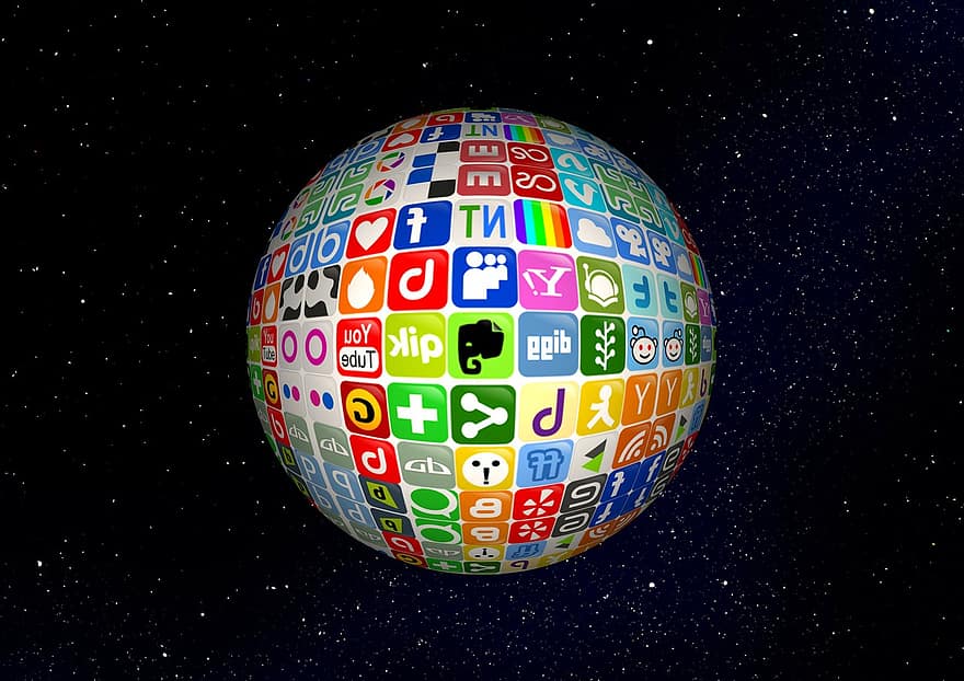 ลูกบอล, เครือข่าย, อินเทอร์เน็ต, สังคม, เครือข่ายสังคม, เครื่องหมาย, Facebook, Google, เครือข่ายทางสังคม, สื่อสังคม, ไอคอน