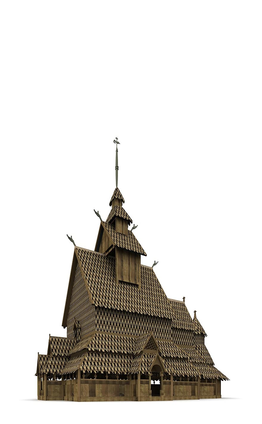 staafkerk, Noorwegen, architectuur, gebouw, kerk, interessante plaatsen, historisch, toeristen, aantrekkelijkheid, mijlpaal, facade