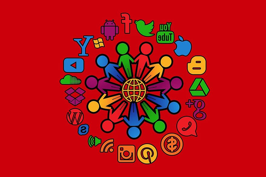 Media społecznościowe, Struktura, Internet, sieć, społeczny, sieć społeczna, logo, sieć społecznościowa, networking, Ikona, stronie internetowej