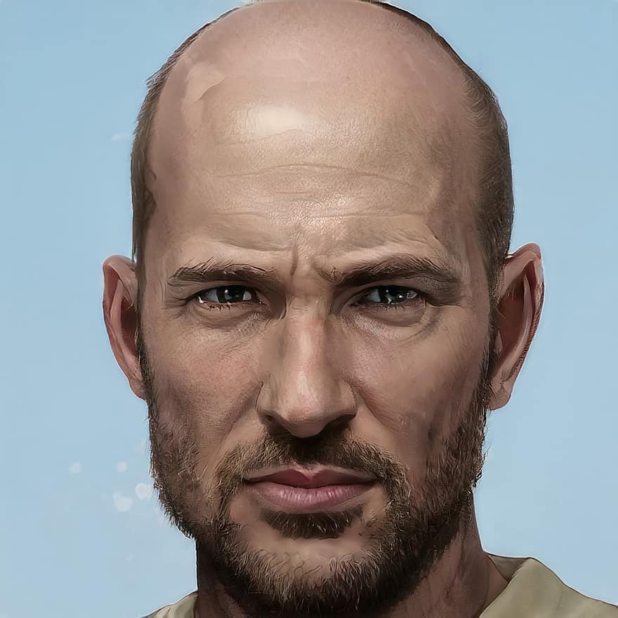Bald Man, Older Man, Portrait, Middle Aged Man