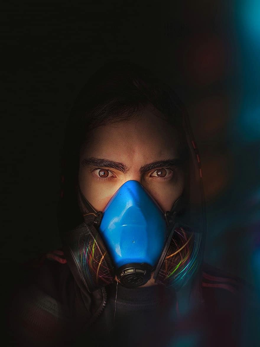 mască de gaze, om, infecţie, virus, pandemie, o persoana, bărbați, adult, femei, portret, mască de protecție