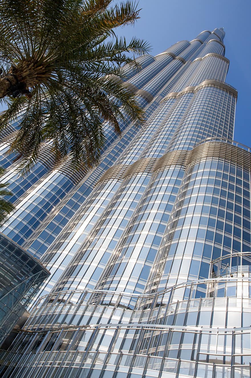 architektūra, miesto vaizdą, pastatas, verslą, dangus, dangoraižis, aukštas, arabų, arabiškas, Azijoje, Burj Khalifa