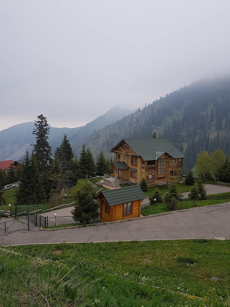 bjerge, Almaty, turisme, hytter, natur, rejse