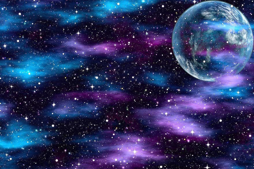 خلفية ، الفراغ ، كوكب ، انفجار ، سماء ، المجرة ، الملمس ، ديكور ، زخرفة ، التصميم ، الخلفية الزرقاء
