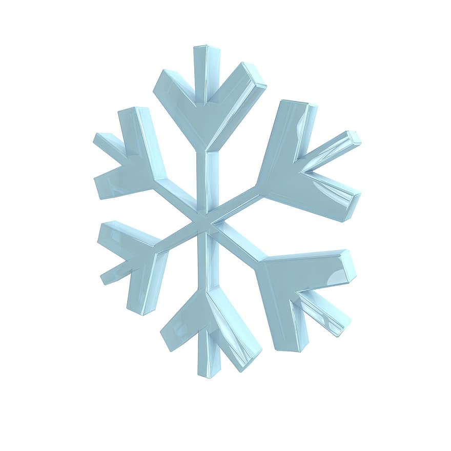 logo, przycisk, symbol, postacie, 3d, śnieg, płatek śniegu, płatek, zimowy, niebieski
