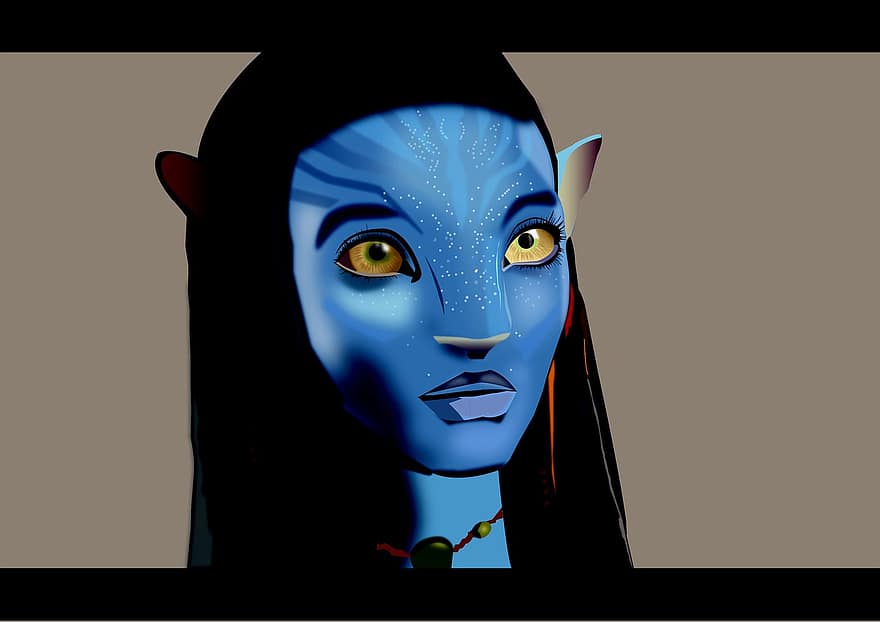 avatar, Neytiri, Blå karakter, utenomjordisk, karakter, film