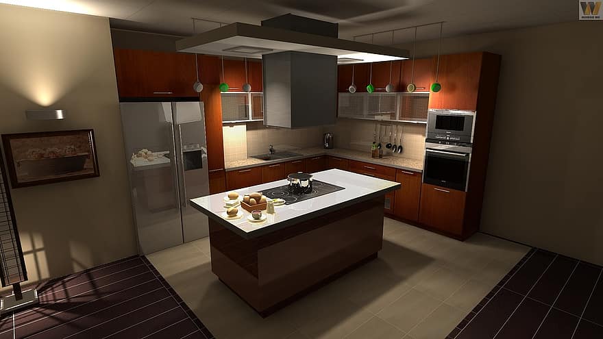 Kitchen, Design, Interior, Home, Modern, Architecture, Cook, Luxury, Decor, Residential, Table