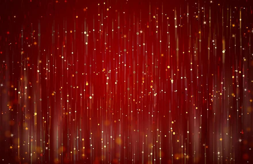 Red, Abstract, Background, Glitter, Stars