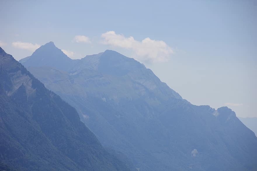 Haute-Savoie, Beaufortain, Alpene, fjellene, fjellkjede, alpine, landskap, fjellklatring, tåkete