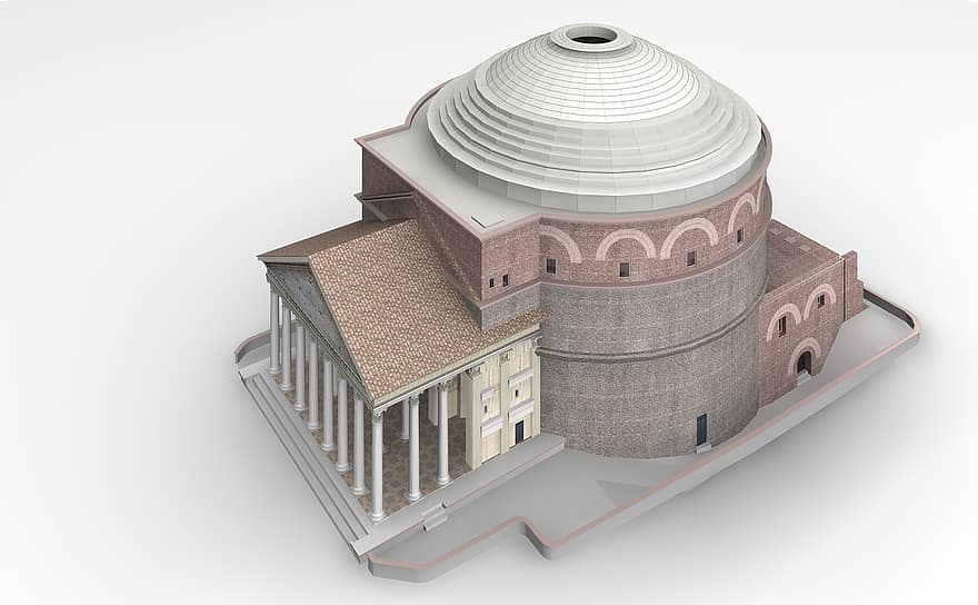pantheon, Roma, architettura, costruzione, Chiesa, Luoghi di interesse, storicamente, turisti, attrazione, punto di riferimento, facciata