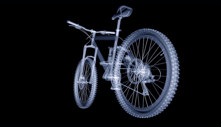 bicicleta de montaña, bicicleta, maduro, rueda, ensillar, radios, circuito, suspensión, tecnología, detalles, gráfico