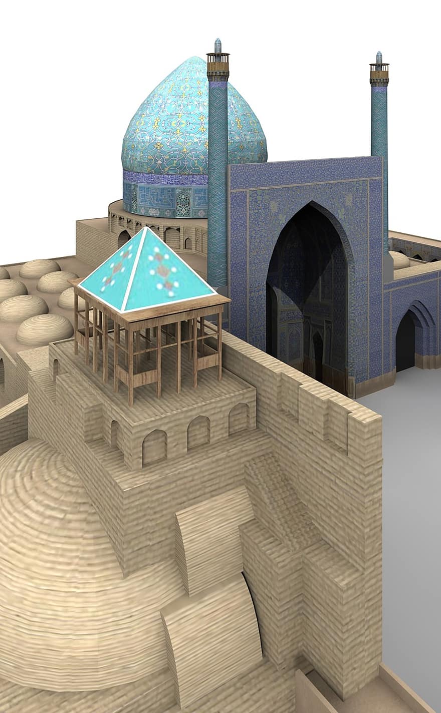 Koning Moskee, Isfahan, ik rende, gebouw, interessante plaatsen, historisch, toeristen, aantrekkelijkheid, mijlpaal, facade, reizen