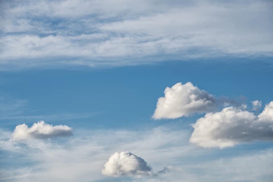 Sky, Clouds, Blue, Forms, Cloudy, Climate