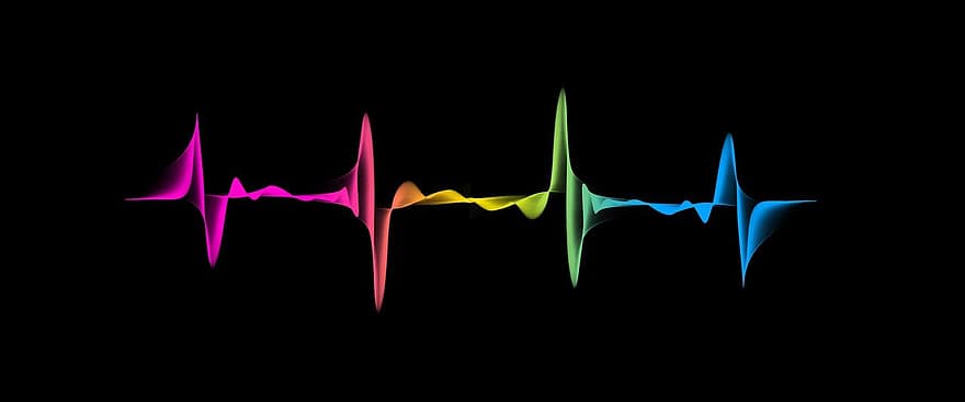 hjerterytme, puls, liv, linje, bølge, frekvens, medicin, baggrunde, puls spor, sundhedspleje og medicin, illustration