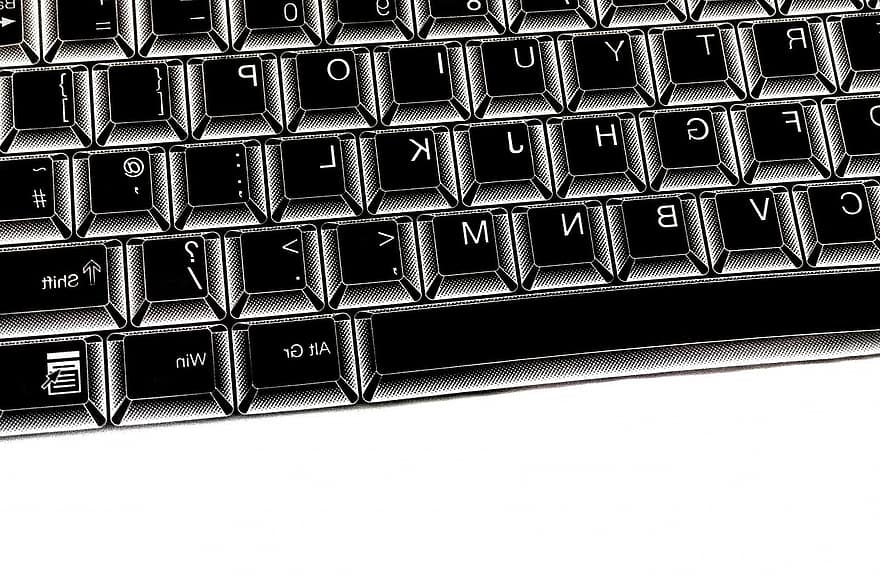 teclado, chave, botão, computador portátil, alfabeto, tipo, borda, branco, símbolo, ao controle, entrar