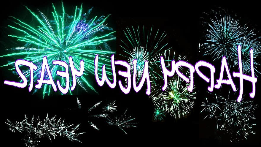 새해 전날, 연간 재무 제표, 새해 첫날, 실베스터, 한밤중, 불꽃, 추상, 배경, 파티, 구조, 불