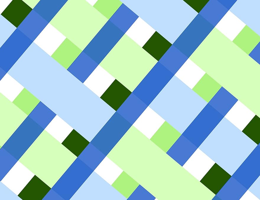 plaid, diagonal, geometriske, figurer, blå, grøn, hvid, pasteller, kongeblå, baby Blå, lysegrøn
