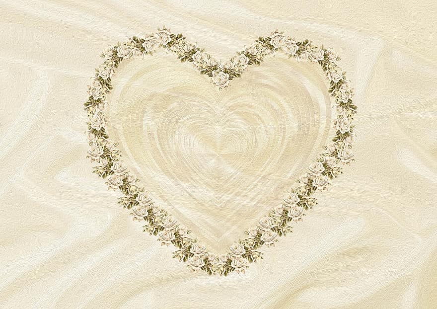 Roses, Heart, Love, Romance, Wedding Day, Background, Heart Shaped, Welcome, Romantic, Rose Flower, Decorative