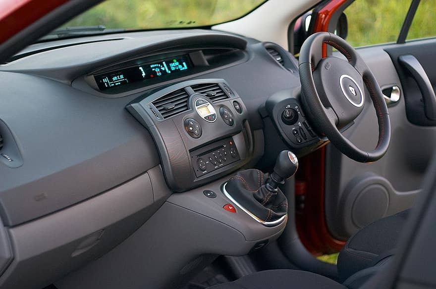 Cockpit, Car, Auto, Steering Wheel
