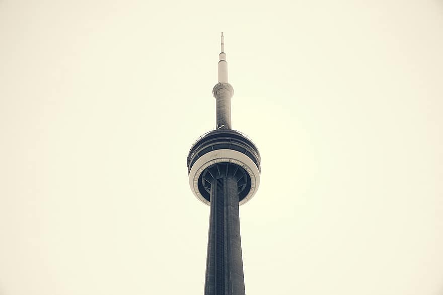 Turnul CN, Toronto, Canada, loc faimos, arhitectură, peisaj urban, zgârie-nori, construită, turism, exteriorul clădirii, urban skyline